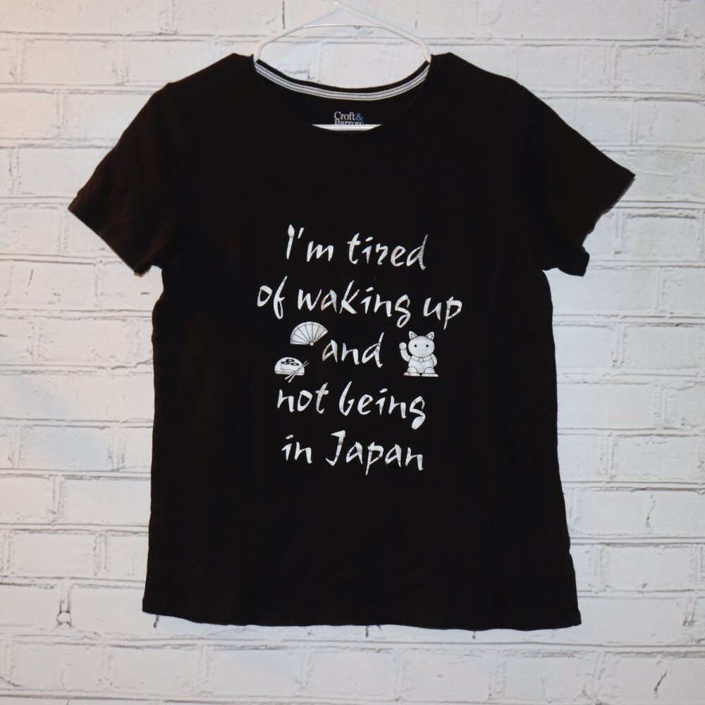 🖤 Croft & Barrow Graphic Tee · Women’s Small · Black
